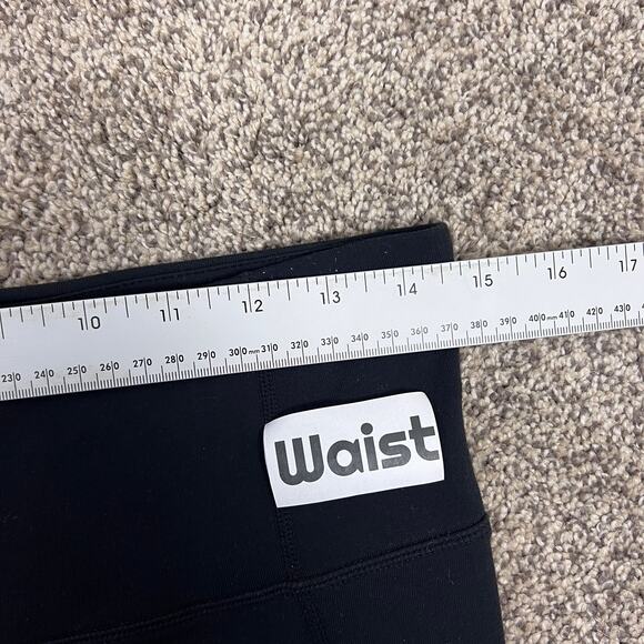 LULULEMON Women's 6 Black Gather & Crow Crop Pull On Stretch Yoga Legging Pants - Picture 7 of 10